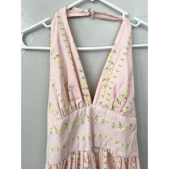 Vintage 90s Y2K Maxi Slip Dress 12 Fairy Grunge Whimsigoth Dainty Witchy Boho - Picture 6 of 12